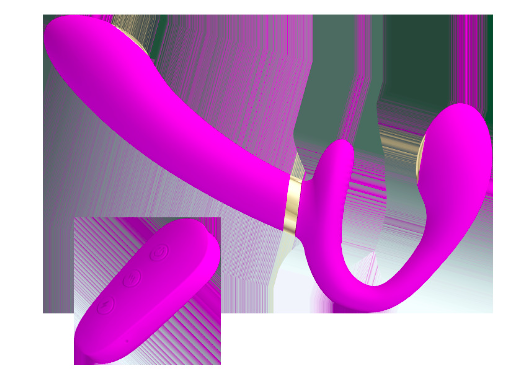 Dương vật giả 2 đầu Pretty Love Thunderbird rung sốc điện sạc tiện lợi